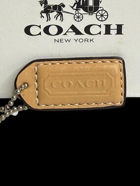Coach Leather Hangtag – Tan (2")